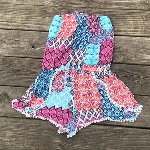Fun strapless romper